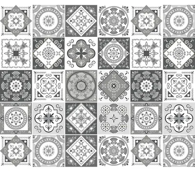 Produktbild von Selbstklebende Fliesenaufkleber für Küche und Bad – 30 Zementfliesenaufkleber, Azulejos Angnita – 30 Aufkleber, 15 x 15 cm