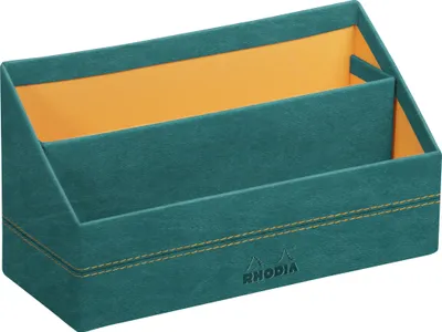 Produktbild von RHODIA Briefhalter RHODIARAMA 2 Fächer pfaugrün