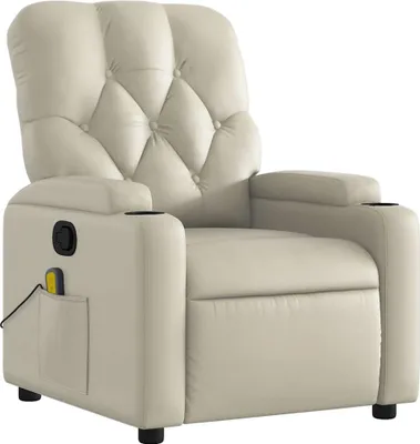 Produktbild von vidaXL Massagesessel Creme Kunstleder