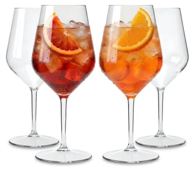 Cocktailgläser aus Kunststoff, 4 Stück, 47 cl, spülmaschinenfest