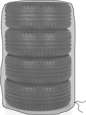 Produktbild von Grasekamp Schutzhaube für Autoreifen Felgenbaum  Felgenständer Reifenstapel 210D Schwarz