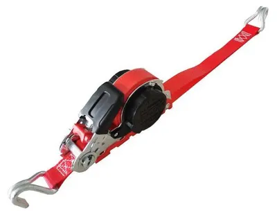 Produktbild von FASTY Automatik-Spanngurt 0,35t 5m 25mm mit Einzug selbstaufrollend Automatik Zurrgurt für Anhänger Pkw