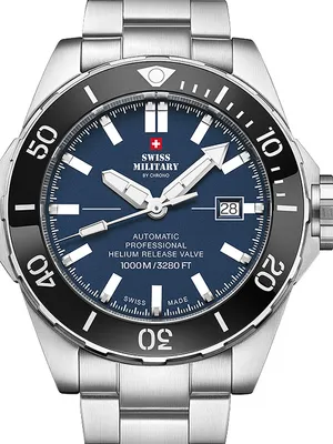 Produktbild von Swiss Military SMA34092.02 Automatik Diver Herrenuhr 45mm 100ATM