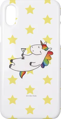 Produktbild von Mr. & Mrs. Panda Iphone 10 Handyhülle Einhorn Cocktail - Weiß - Geschenk, Einhörner, Handy, Caipirinha, Sekt, Hülle, Cover, X, Freundin, Geburtstag, Unicorn