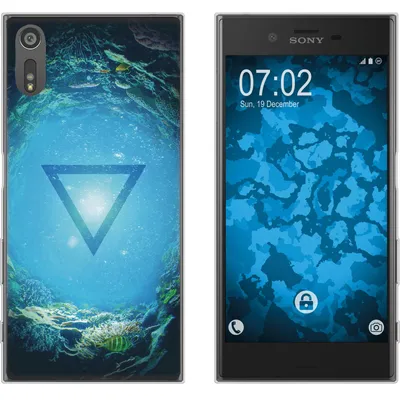 Produktbild von PhoneNatic Case kompatibel mit Sony Xperia XZs Silikon-Hülle Element Wasser M4