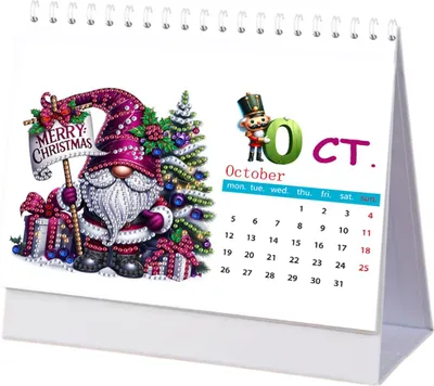 Produktbild von 2026 DIY-Tischkalender, Desktop-Diamant-Kunstkalender, stehender Monatskalenderplaner für Home Office, Schullehrer, Neujahrsgeschenke