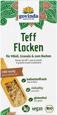 Obrázek produktu pro Teff – vločky, 300 g, balení 6 kusů
