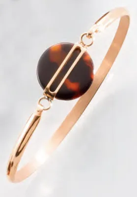 Produktbild von Victoria Rosegold farbenes Armband mit braunem Muster