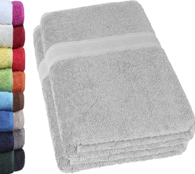Produktbild von Badetuch 500gsm Silber grau 100 X 150 CM (2er Pack)