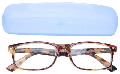 Produktbild von Blaulichtfilter-Lesebrille Uni Schlichte Retro-Taschenbrille, tragbar, Alterssichtigkeitsbrille, +300