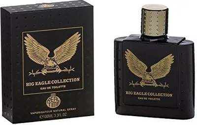 A product shot of a perfume bottle and its packaging.