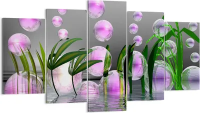 Produktbild von Bild auf Leinwand - Leinwandbild - Computer Grafik Blase - 160x85cm - Wand Bild - Wanddeko - Leinwanddruck - Bilder - Kunstdruck - Wanddekoration - Leinwand bilder - Wandkunst - EA160x85-2329