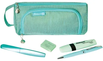 Produktbild von Pelikan Homeoffice, Weiches Federmäppchen, Polyester, Mintfarbe, Einfarbig, Reißverschluss, Erwachsene/Kinder