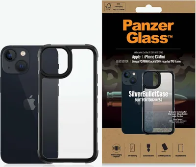 Productafbeelding van PanzerGlass SilverBullet ClearCase voor Apple iPhone 13 mini, zwart