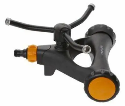 FISKARS Metall-Kreisregner auf Rädern mit 13 m Reichweite
