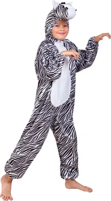 Produktbild von B88052-140 Kinder Mädchen Junge Zebra Overall-Kostüm bis max.140 cm Körpergröße