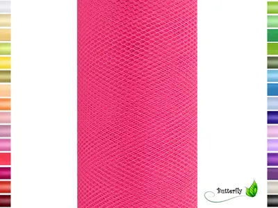Produktbild von 9m Rolle Tüll 15cm, Farbauswahl:pink 165