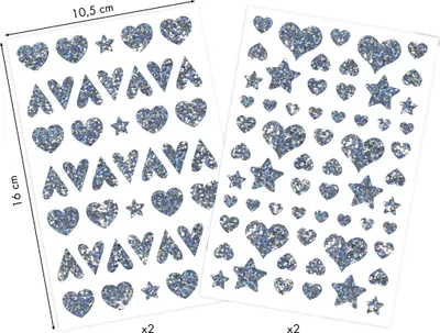 Produktbild von Maildor Pack. 20 Stickerbogen 10,5x16 cm 1020 Sticker - Silber AE221C