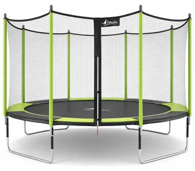Image de KANGUI Trampoline de jardin 365 cm + filet de sécurité JUMPI Vert/Noir 360