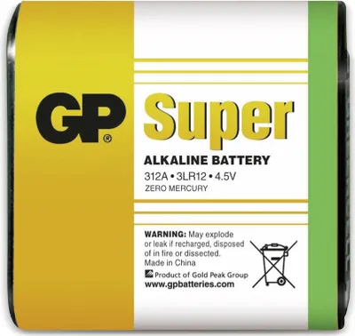 Produktbild von GP Batteries Super Alkaline 4.5V, Einwegbatterie, 4.5V, Alkali, 4,5 V, 1 Stück(e), Mehrfarbig