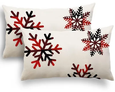 Obrázek produktu pro Pohovkaový povlak 30x50 cm, vánoční motiv, směs lnu, sada 2 kusů