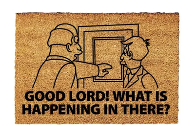 Produktbild von Good Lord, What Is Happening In There - Fußmatte – Lustige TV-Show Willkommensmatte – Geschenk für Simpsons-Fans 60cm x 40cm