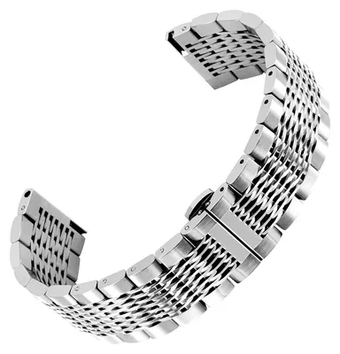 Image de Bracelet de montre en acier inoxydable de luxe avec boucle papillon