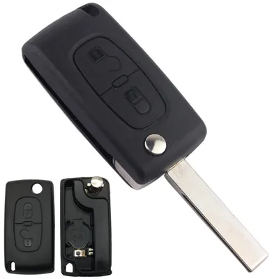 Schlüsselgehäuse mit 2 Tasten, kompatibel mit Citroën/Peugeot/FIAT, CE0536
