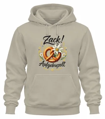 Immagine prodotto di Maglietta con motivo "Bretzel", pantaloni in pelle, gonna tradizionale, felpa con cappuccio, felpa con cappuccio, motivo naturale, taglia 3XL