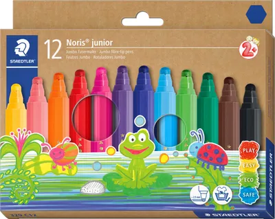 Produktbild von STAEDTLER Fasermaler Noris junior Jumbo 12er-Set retail