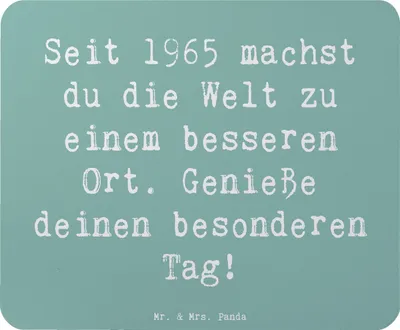 Produktbild von Mr. & Mrs. Panda Mauspad Spruch 1965 Geburtstag Freude - Meeresbrise - Geschenk, historisches Jahr, Anerkennung, Mousepad, Geschenke, Glückwunsch, mousematte, laptop, pc