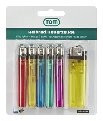 Produktbild von TOM Reibradfeuerzeuge 6er Blister