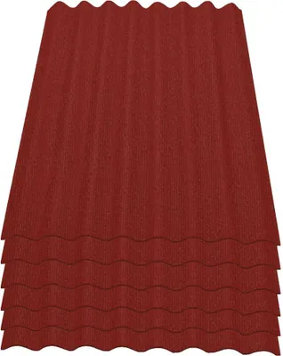 Produktbild von Onduline Easyline Dachplatte Wandplatte Bitumenwellplatten Wellplatte 6x0,76m²  - rot