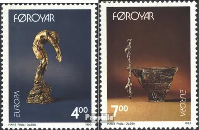 Produktbild von Briefmarken Dänemark - Färöer 1993 Mi 248-249 (kompl.Ausg.) gestempelt Zeitgenöss.Kunst