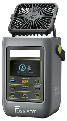 Immagine prodotto di Centralina portatile - FDC300 - 288 Wh - Batteria LiFePO4 - 2 porte USB-C da 140 W - Ricarica rapida tramite USB-C/pannello solare/auto - Ingresso XT60 - Display HD intelligente