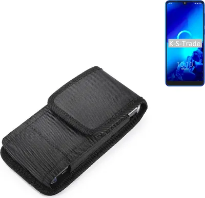 Produktbild von Holster Gürteltasche kompatibel mit Alcatel 3 (2019) Holster Gürtel Tasche wasserabweisend Handy Hülle Schutz Hülle Outdoor schwarz K-S-Trade