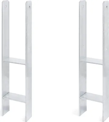 Produktbild von Alberts H-Pfostenträger im Bundle, feuerverzinkt, Höhe 300 mm, Gesamthöhe 600 mm, Tiefe 60 mm