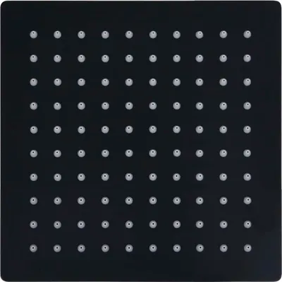 Obrázok produktu pre vidaXL dažďová sprcha z nehrdzavejúcej ocele 20x20 cm štvorcová čierna