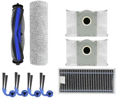 Obrázok produktu pre Súprava príslušenstva pre robotický vysávač, 9 dielov, pre Ecovacs X9/X9PRO, náhradné diely, 1 hlavná kefa, 1 mopový valček, 2 vrecká na prach, 1 filter, 4 bočné kefy
