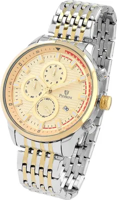 Produktbild von Pierrini Herrenuhr mit Edelstahlband, Chronograph, Ø 45 mm, bicolor/ goldfarben