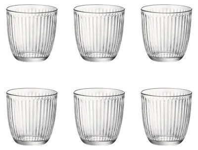 Wassergläser aus Glas, transparent, 6 Stück, spülmaschinengeeignet