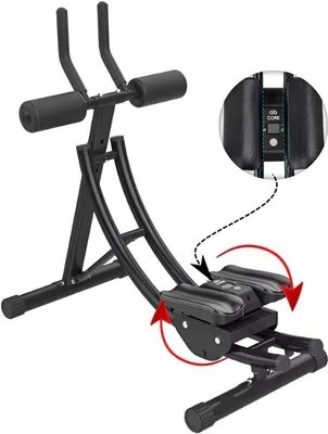 Productafbeelding van CarryQuest® AB Trainer: Buikspiertrainer - Apparaat voor het trainen van de buikspieren met elleboogsteun, kniestevens en LCD-trainingscomputer - Opvouwbaar fitnessapparaat voor thuisgebruik - Core trainer - Zwart