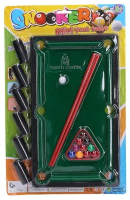 Produktbild von Wiky Mini Billardtisch 30 cm mit 11 Kugeln und 2 Queues Tischspiel