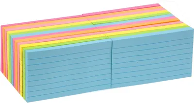 Produktbild von Selbstklebende Notizzettel 7.5 x 12.7 cm, 1920 Stück, 24 Blöcke, 6 Farben, für Notizen