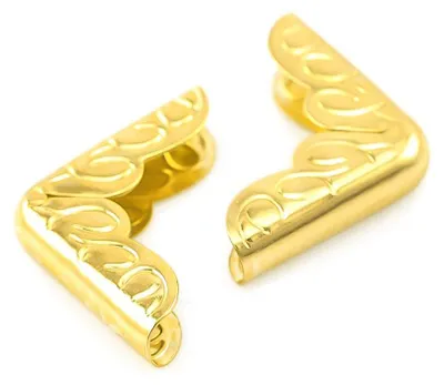 Produktbild von 4 Schutzecken Buchecken Taschenecken 22x16mm, golden