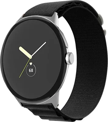Produktbild von Strap-it Nylon-Alpenband - passend für Google Pixel Watch 1 / Pixel Watch 2 / Pixel Watch 3 - 41mm (schwarz)