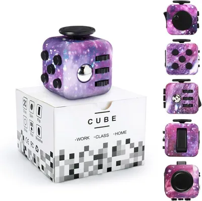Image de Jouet anti-stress "Galaxy" en forme de cube, idéal pour les adultes et les enfants