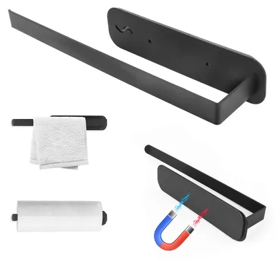 Image de Porte-rouleau de cuisine en acier inoxydable, porte-rouleau de cuisine, support pour rouleaux de cuisine, porte-rouleau de cuisine, porte-rouleau ménager, porte-papier essuie-tout, porte-rouleau de cuisine à rainure (porte-rouleau de cuisine magnétique)
