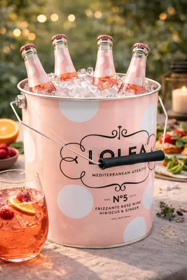 Produktbild von Lolea Sangria No.5 Flaschenkühler – Original Getränkekühler in Rosa mit Henkel