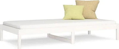 Produktbild von vidaXL Tagesbett ohne Matratze Weiß 90x200 cm Massivholz Kiefer